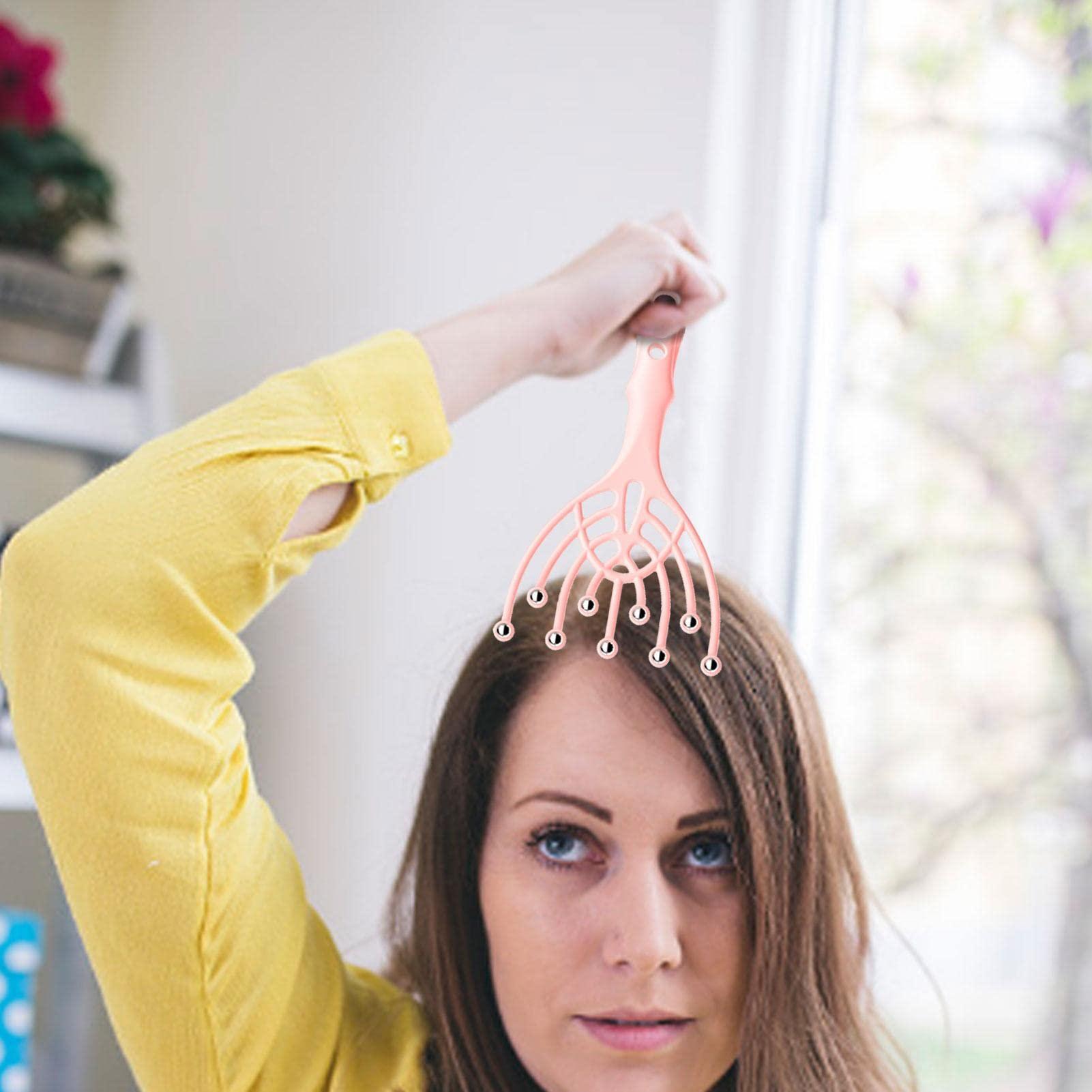 XGZ XGZ Scalp Massager, Head Massager Scalp Stress Relax,Protable Hand Held SPA Head Massager,Nine Claws Head Massager Steel Ball Scalp Roller