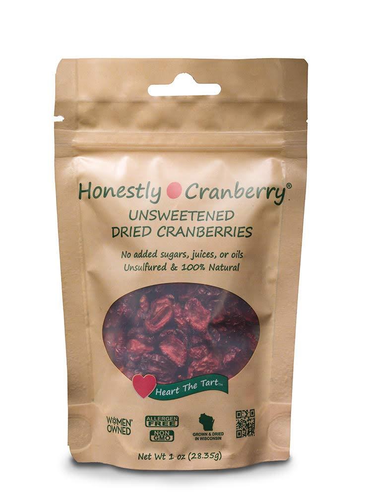 Honestly Cranberry Honestly Cranberry - Unsweetened Dried Cranberries - No Added Sugars, Juices, or Oils - Non-GMO - Wisconsin Grown (1 oz)