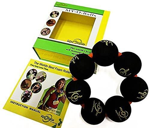 PRIMEKINETIX PRIMEKINETIX MyoBalls Foam Roller - Foam Rollers for Muscles, Enhanced Mobility, Deep Tissue & Full Body Massage, Trigger Point Therapy, for Athletes & Active Lifestyles, 1 Set of 7 Balls, Black