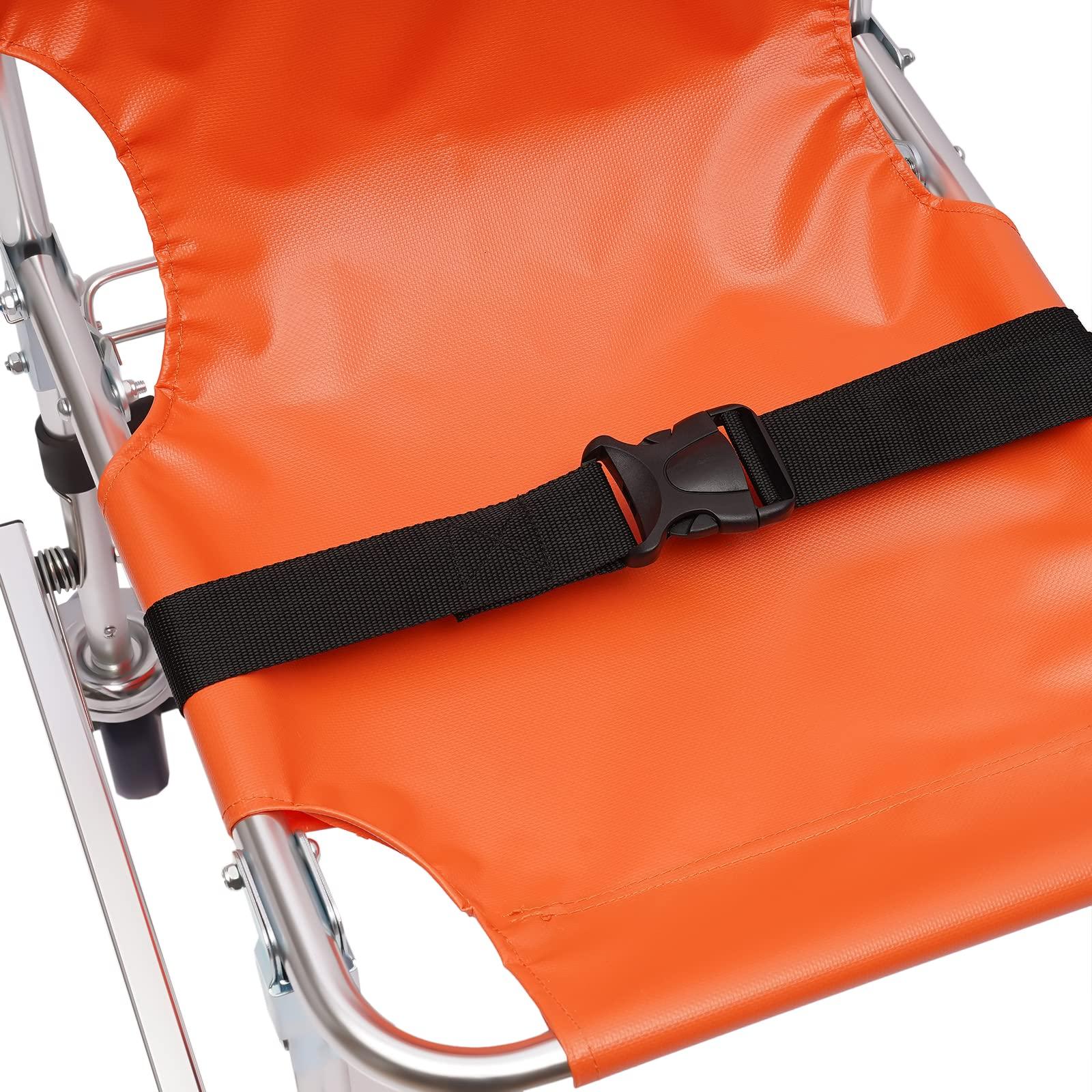 IOENC IOENC Stair Chair, Up to 350.5Lbs Transfer Stair Chair Lift Assist Devices Aluminum Light Weight Stair Evacuation Foldable Transport Wheelchair w/2 Wheel Lifts for Seniors Disabled Injured