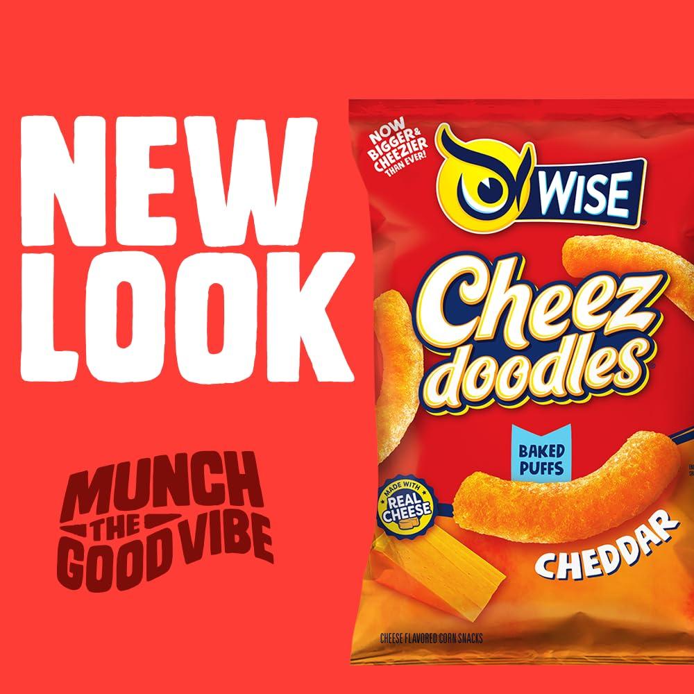 Wise Wise: Puffed Cheez Doodles Made With Real Cheese Corn Snacks, 9.5 Oz