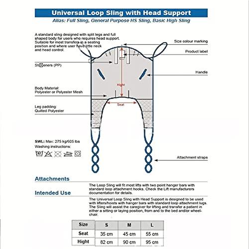 LUSIGA LUSIGA Full Body Mesh Patient Lift Sling, Full Body Patient Lift Sling, Lifting Aid Straps for Transfer, Toileting Transfer Slings for Home Use 600 Lbs Weight Capacity