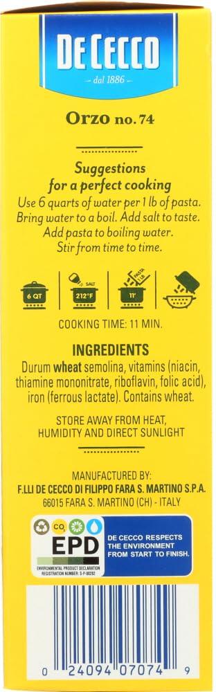 De Cecco DeCecco Pasta, Riso, 16-Ounce Boxes (Pack of 20)