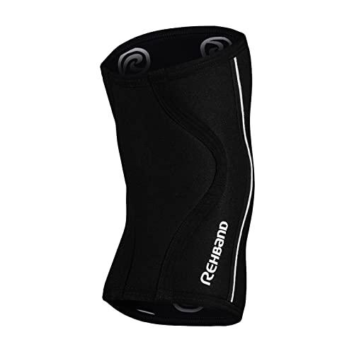 Rehband Rehband Rx Knee Sleeve Power Max, 1 piece, knee support 7mm neoprene, strongman, heavy lifting, longest knee sleeve, Colour:Black, Size:XS