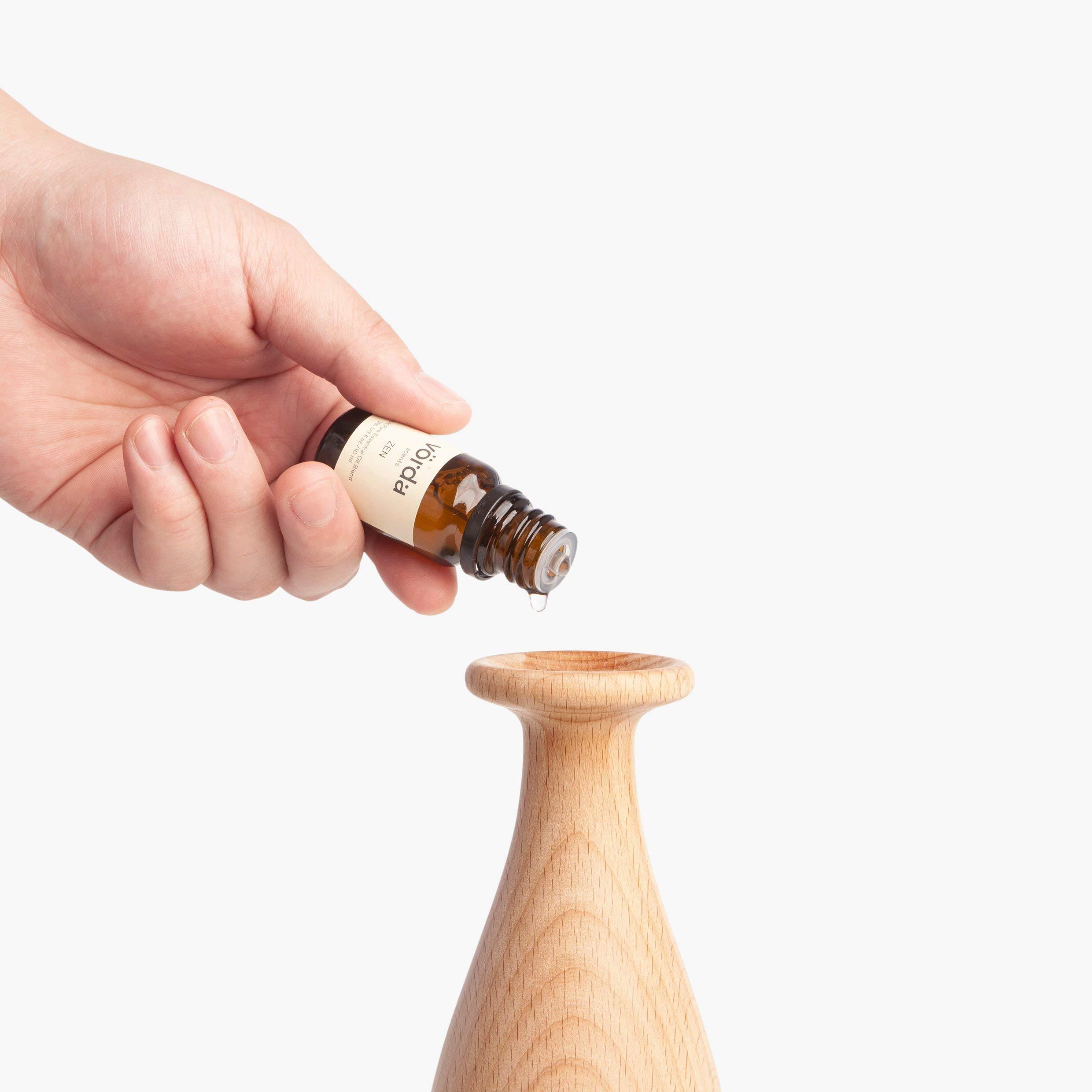 VORDA Vorda Handcrafted German Beech Wood Diffuser (Large), Made from German Beech, Natural and Safe, No Cords, No Plugs, No Electricity Needed, Flameless and Quiet, Convenient