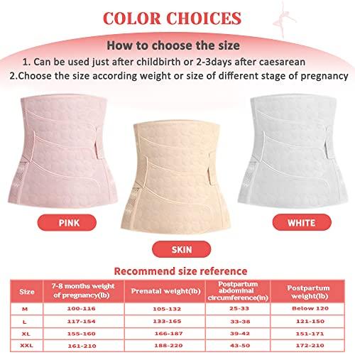 Lit-Pack Lit-Pack Belly Abdomen Pelvis Postpartum Belt Body Recovery Belly Slim After Childbirth Belt Girdle Belly Binder (white, Large)