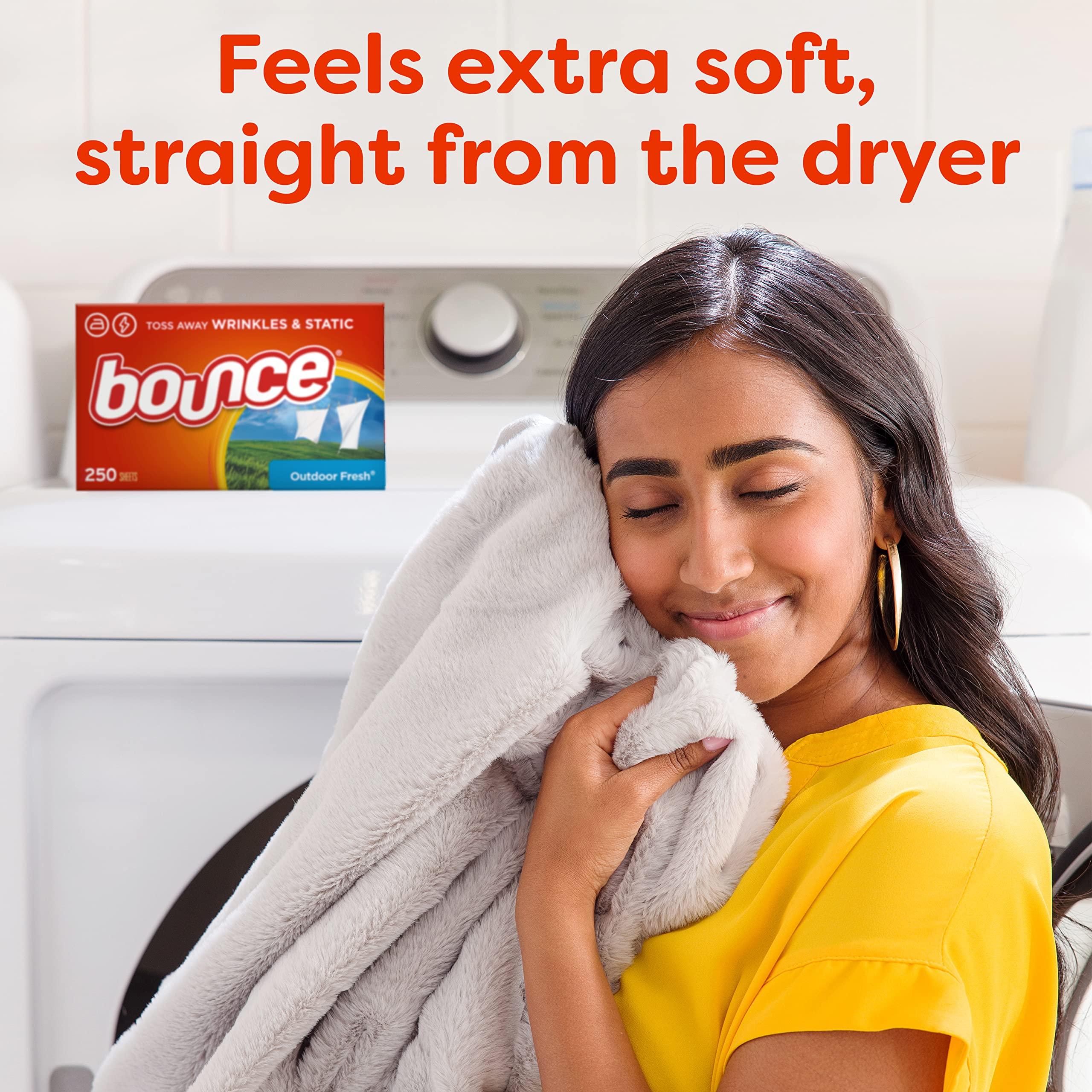 Bounce Bounce Fabric Softener Dryer Sheets, Outdoor Fresh Scent, 80 Count - Packaging May Vary