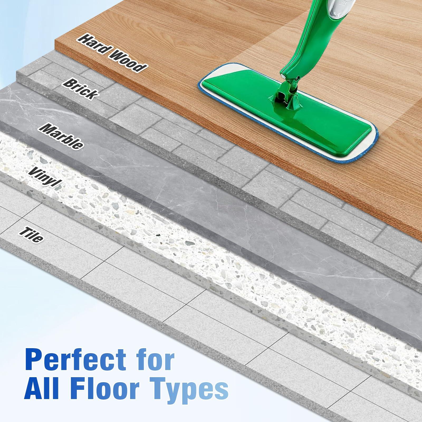 Hyphen-X 12 Pack Cleaning Mop Pads Replacement Part for Libman Freedom Spray Mop, Washable and Reusable Microfiber Spray Mop Replacement Head Reusable Wet Floor Cleaning Mop Pads