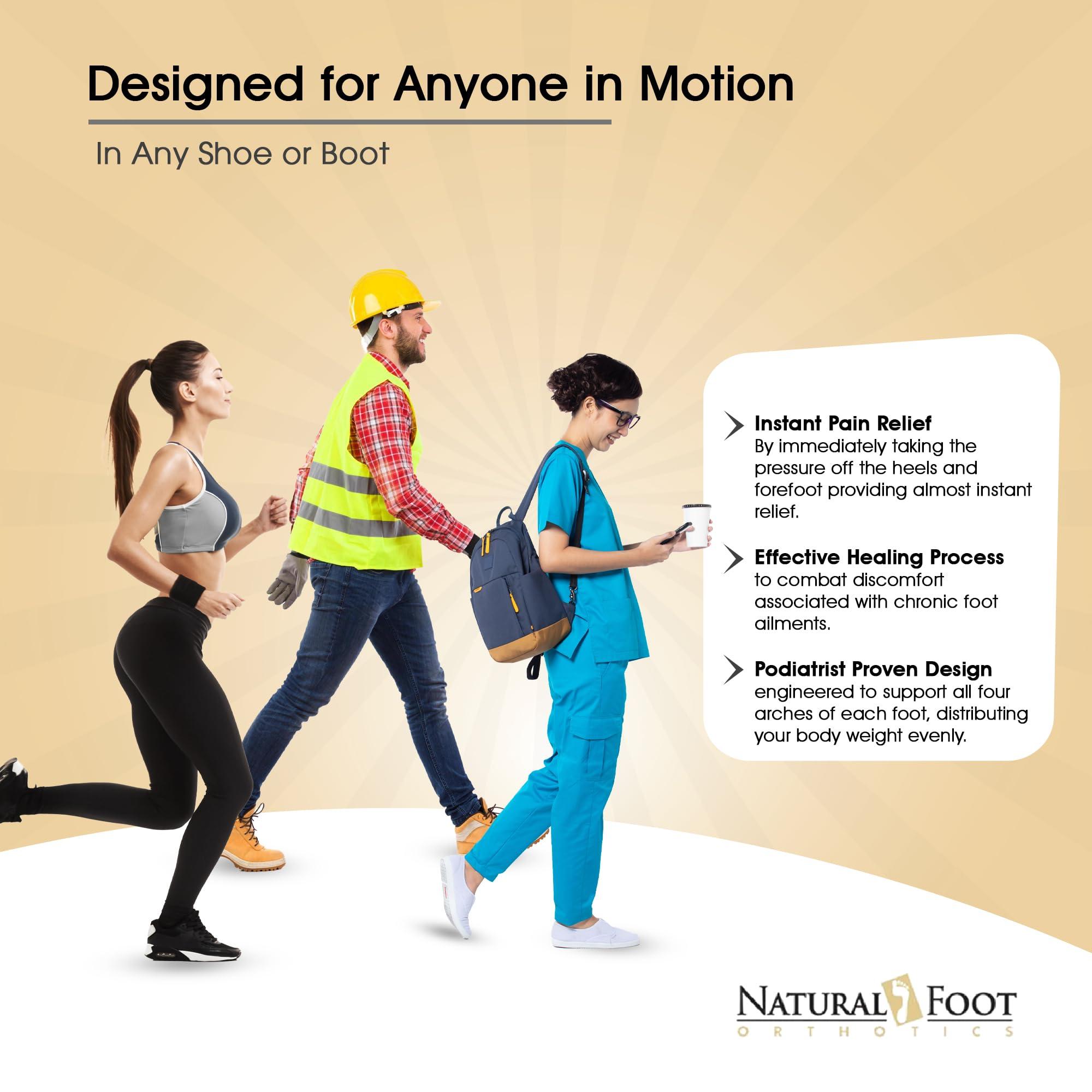 NATURAL FOOT ORTHOTICS Natural Foot Orthotics. Podiatrist Designed for Low to Flat Feet. Recommended for Plantar Fasciitis, Heel Spurs, Bunions, Neuromas, & Hammertoes. USA Made. Slim Stabilizer Arch Support Shoe Insoles