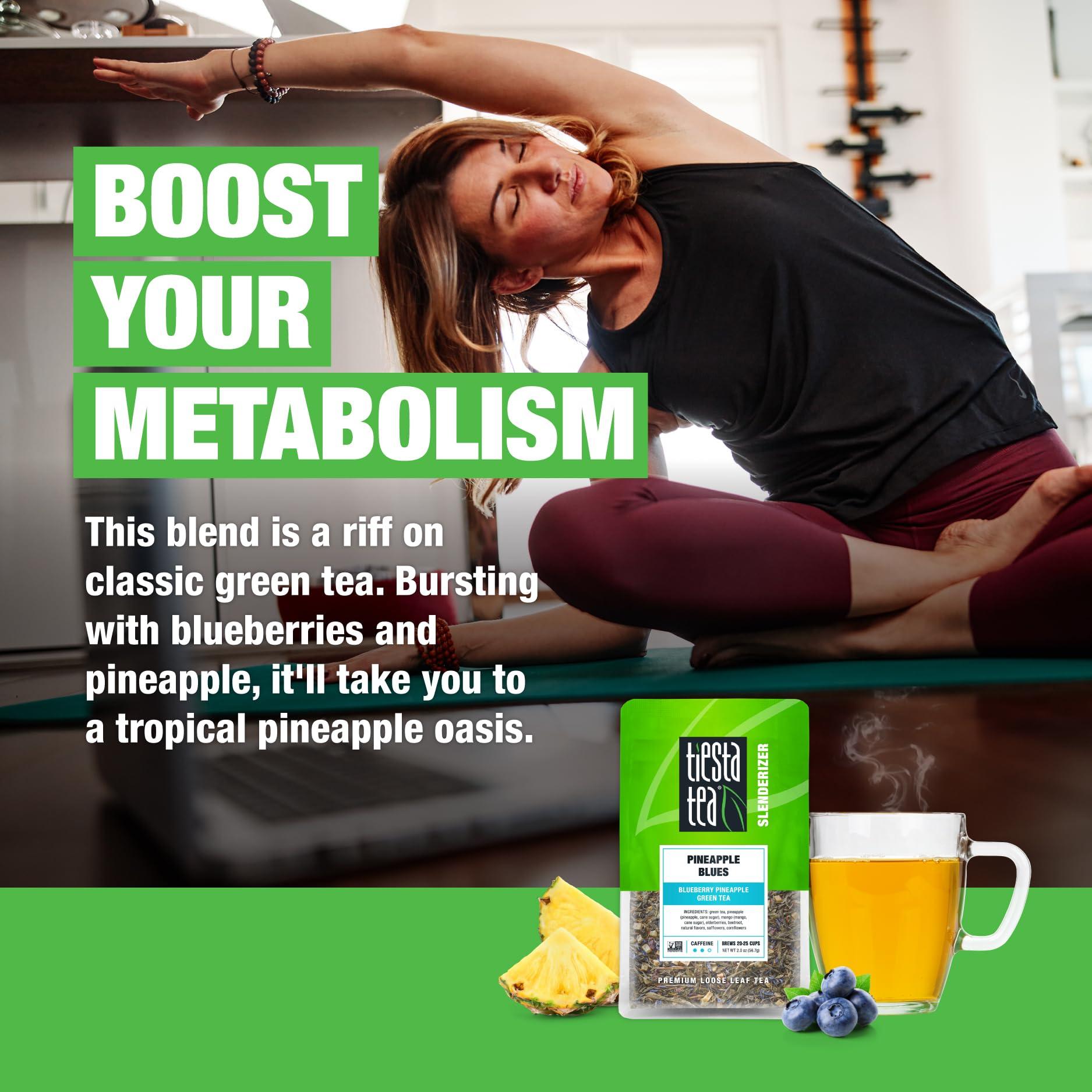 Tiesta Tea Tiesta Tea - Pineapple Blues | Blueberry Pineapple Green Tea | Premuim Tropical Loose Leaf Tea Blend | Medium Caffeinated Green Tea | Make Hot or Iced Tea & Up to 25 Cups - 2 Ounce Resealable Pouch