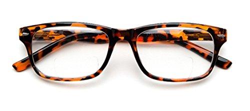 Incredible Bargains The Williamsburg BIFOCAL Unisex Retro Square Reading Glasses + 1.00 Brown Tortoise