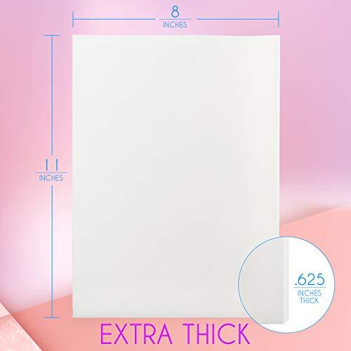 IMPRESA Impresa - Extra Thick Lipo Foam Pads - 3 Pack - Post Surgery Compression Garment Sheets for Liposuction, Tummy Tucks, and C-Sections (8 x 11 x .625 in)