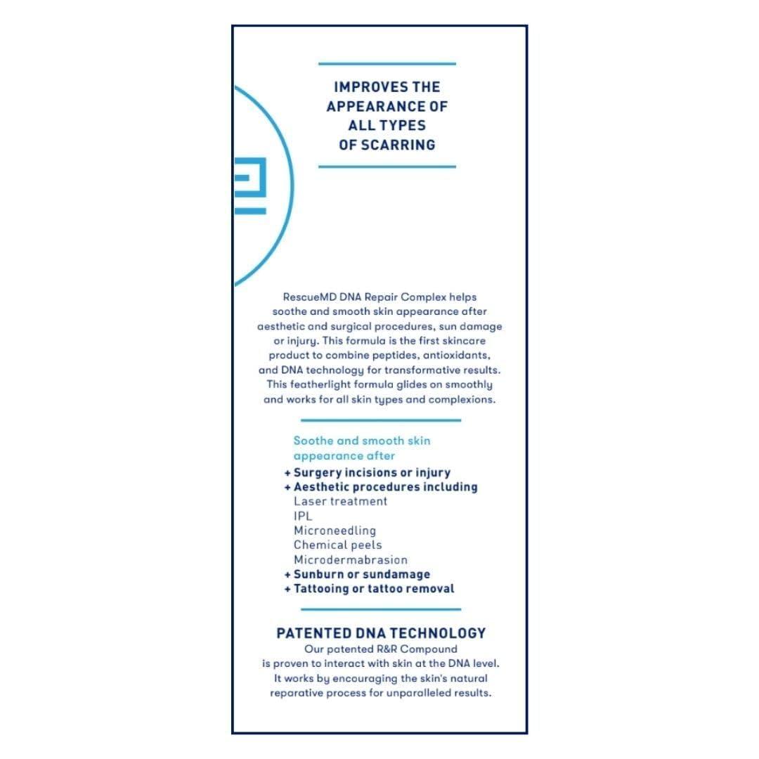 RescueMD RescueMD DNA Repair Complex 30mL Scar Treatment Serum, Post-Procedure and Skin Damage Solution