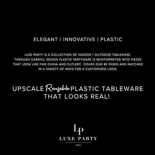 LUXE PARTY Luxe Party 112 Pack Monogram Napkins | Letter M Initial | Disposable | Premium Airlaid | Linen Feel | Decorative Table Setting | Guest Towel Napkin | White and Gold