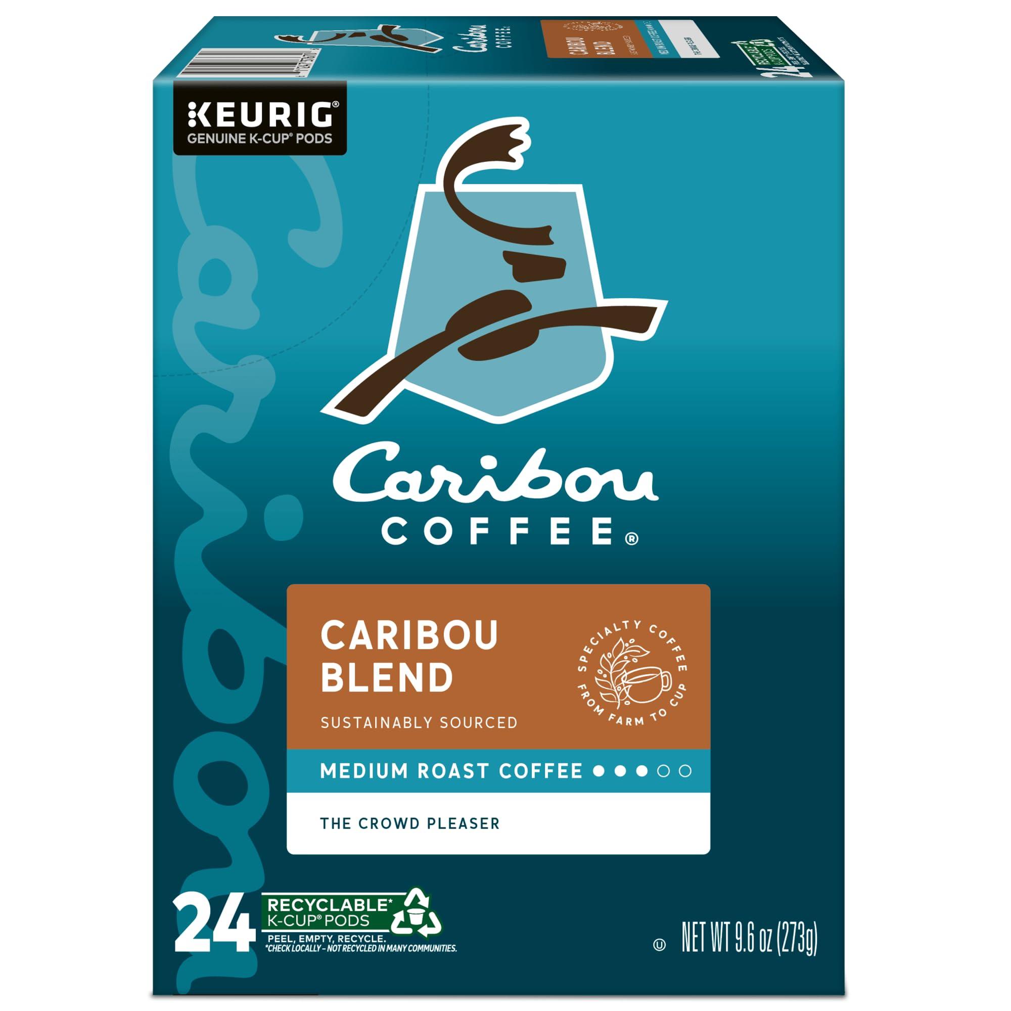 Caribou Coffee Caribou Coffee Single-Serve Coffee K-Cups®, Caribou Blend, Carton Of 4 K-Cups, Box Of 24 Cartons