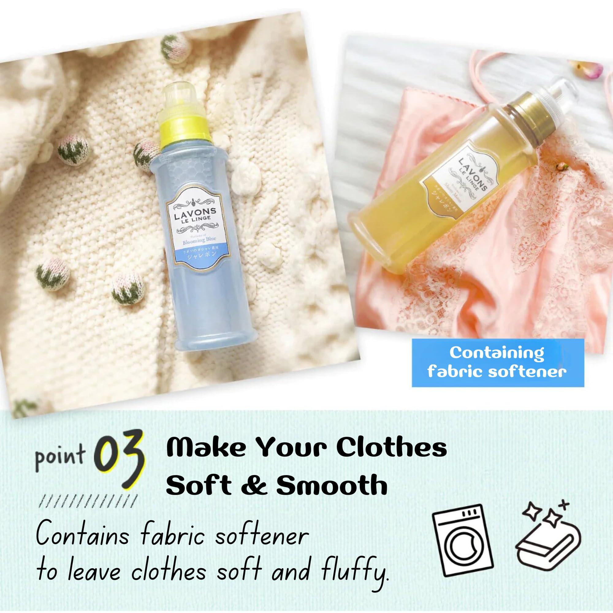 LAVONS LAVONS Fabric Conditioner, Fabric Softene rLiquid, for Laundry and Baby Clothes, Safe for Sensitive Skin, from Japan, 20.3 Fl Oz - French Macaron