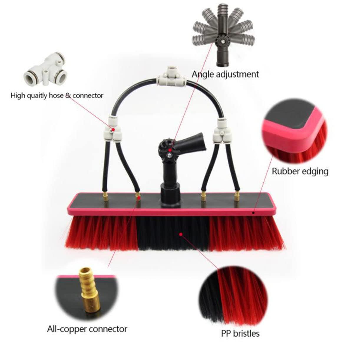 ELBLUS ELBLUS Water Fed Pole Kit, Water Fed Brush w/Squeegee,Extendable Solar Panel Cleaning Brush Outdoor Washing Equipment Tool Cleaning Brush can Spray Water,12FT/3.6M