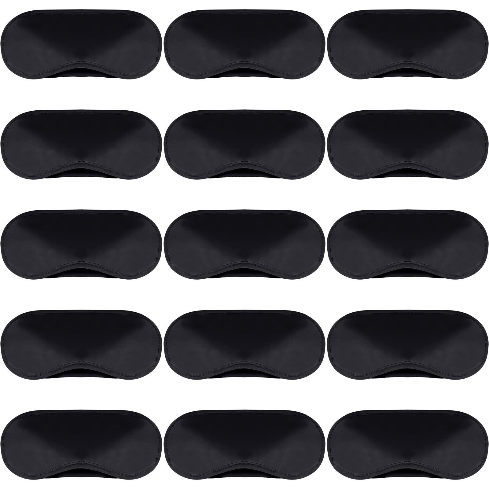 Hicarer 100 Pack Eye Mask Disposable Blindfolds for Games with Nose Pad Soft Eye Cover Party Pack Sleep Eye Masks Eye Shade Mask Women Men Kids (Black)