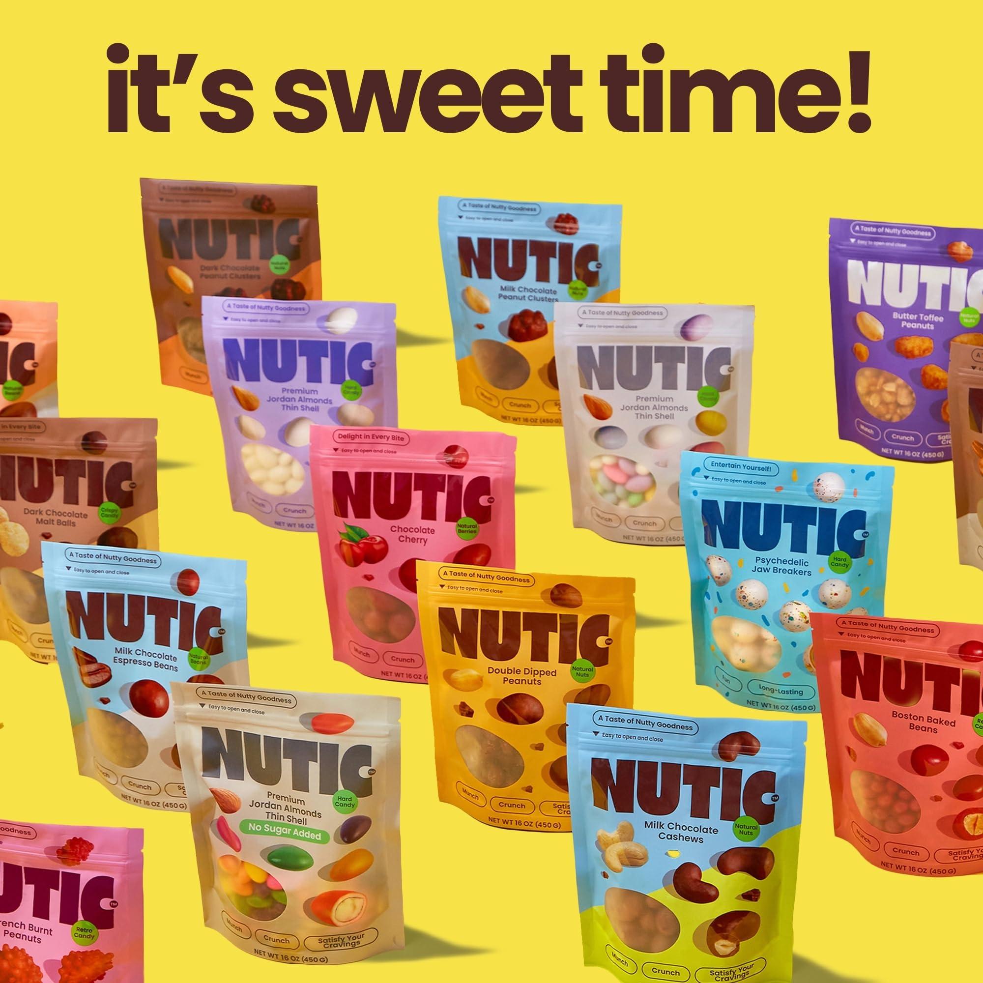 Nutic Nutic Lemoncello Chocolate Covered Almonds - 5 Lb. Roasted Almond in White Chocolate & Lemon Creme Candy. Citrus Bliss Flavors for Perfect Snacks & Gifts, Made in USA - (Pack of 1)