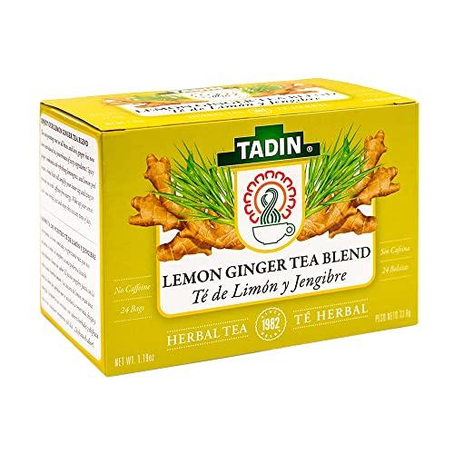 Tadin TADIN TEA BAG LEMON GINGER BLEND NAT, 24 Count (Pack of 6)