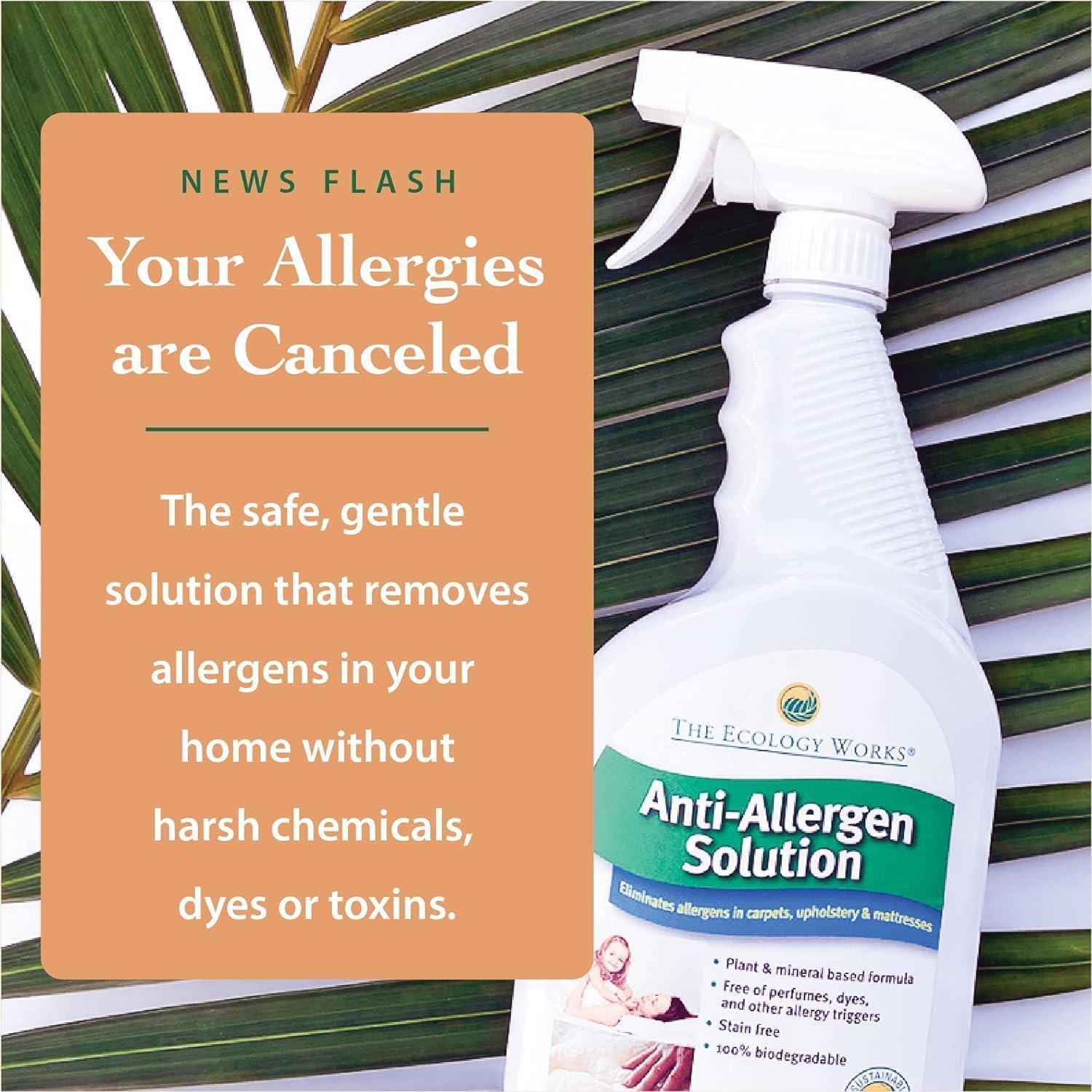 The Ecology Works Complete Home Allergen Kit| Dust Mite Killer, Allergen Spray and Anti Allergen Laundry Detergent Trio