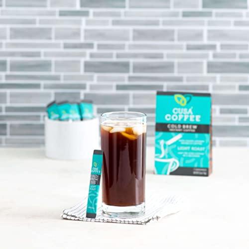 Cusa Tea Cusa Tea & Coffee | Premium Instant Light Roast | Rainforest Alliance Certified Arabica Beans | Hot or Cold Brew Drink Mix Packets (30 Single Servings)