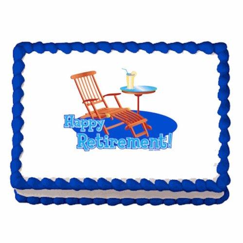 Happy Retirement Chair Edible Cake / Cupcake Topper D988