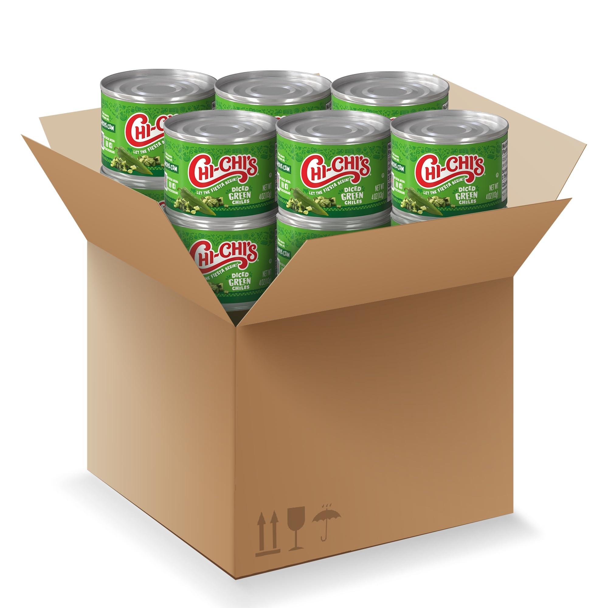 CHI-CHI'S CHI-CHI'S Diced Green Chile Peppers, 4 oz Can, 12 Pack
