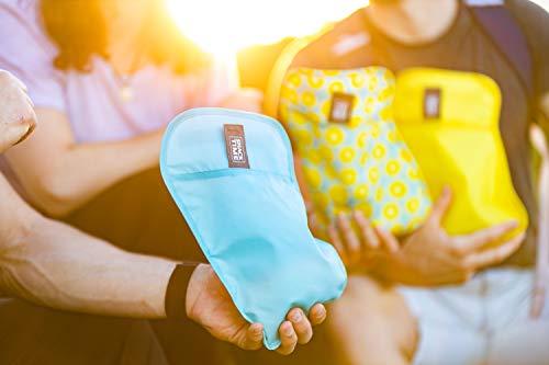 ChicoBag ChicoBag Snack Time rePETe Reusable Sandwich Bags w/Secure Hook & Loop | Perfect for Sandwiches & Snacks | Eco-Conscious Baggies | Easy to Clean | Lemon Pattern (Pack of 3)