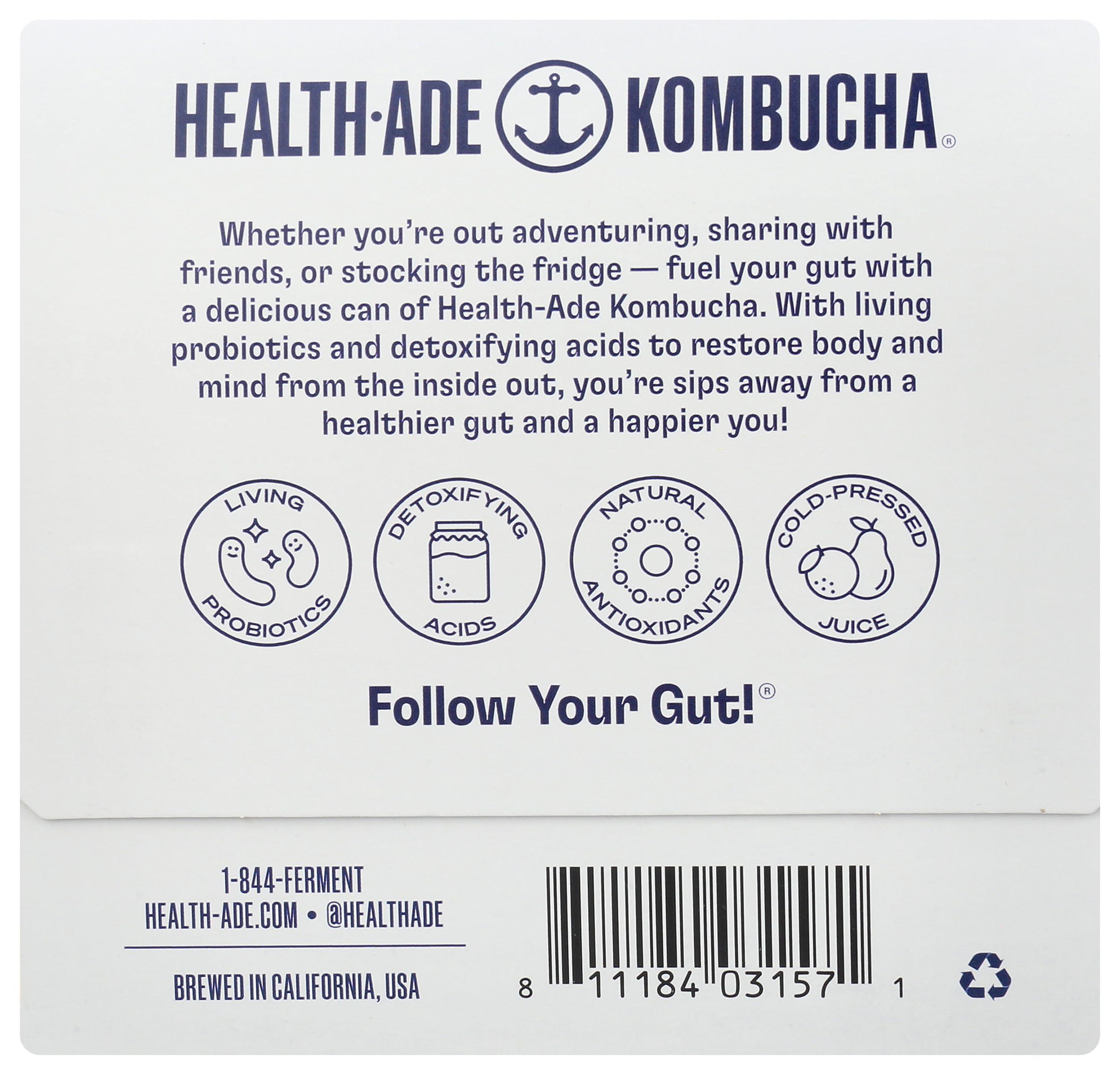 Health-Ade Health-Ade Organic Passion Fruit Tangerine Kombucha Can 11.5OZ 4-Pack, 46OZ