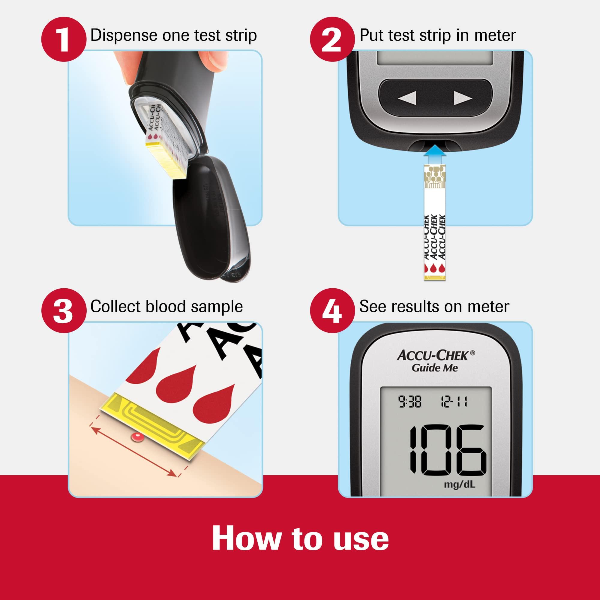 Accu-Chek Accu-Chek FastClix Glucose Monitor Kit for Diabetic Blood Sugar Testing: Guide Me Meter, FastClix Lancing Device & 108 Lancets, 100 Guide Test Strips, and Control Solution (Packaging May Vary)