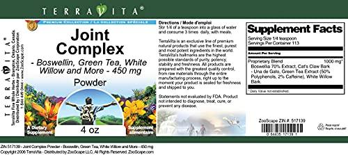 TerraVita Joint Complex Powder - Boswellin, Green Tea, White Willow and More - 450 mg (4 oz, ZIN: 517139) - 3 Pack