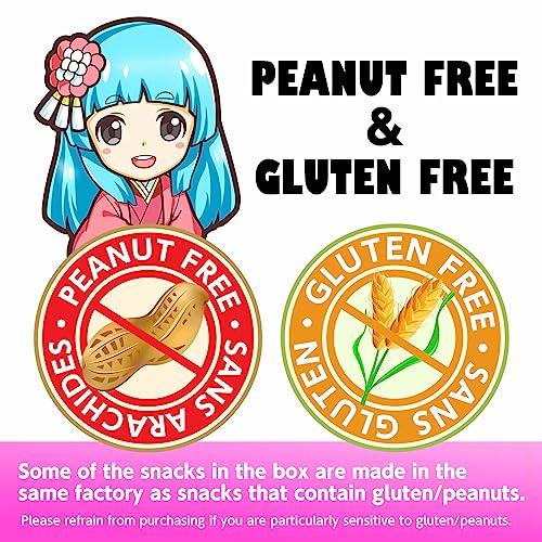 SHOGUN CANDY SHOGUN CANDY, 40Pcs Japanese Snacks and Japanese Candy, Popin Cookin Japanese Snack Box, Kawaii Dagashi Box, (HIME(Gluten free))