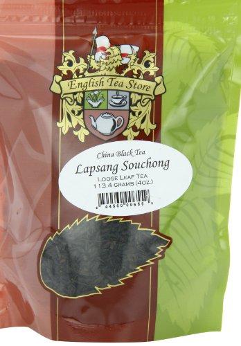 English Tea Store English Tea Store Loose Leaf, Lapsang Souchong China Black Tea Pouches, 4 Ounce