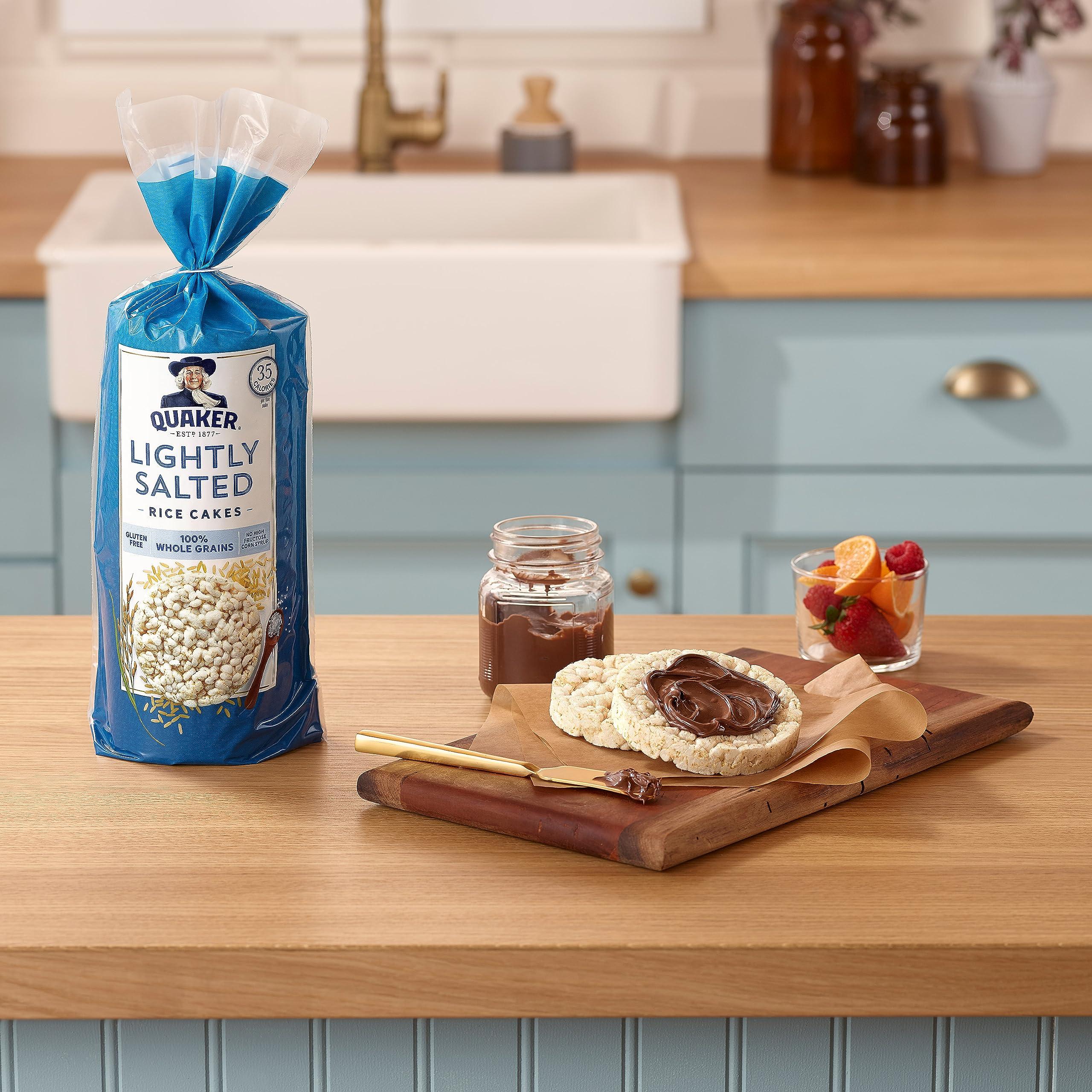 Quaker Quaker Large Rice Cakes, Gluten Free, Lightly Salted + Salt Free Variety Pack, 4.47 Ounce (Pack of 6)
