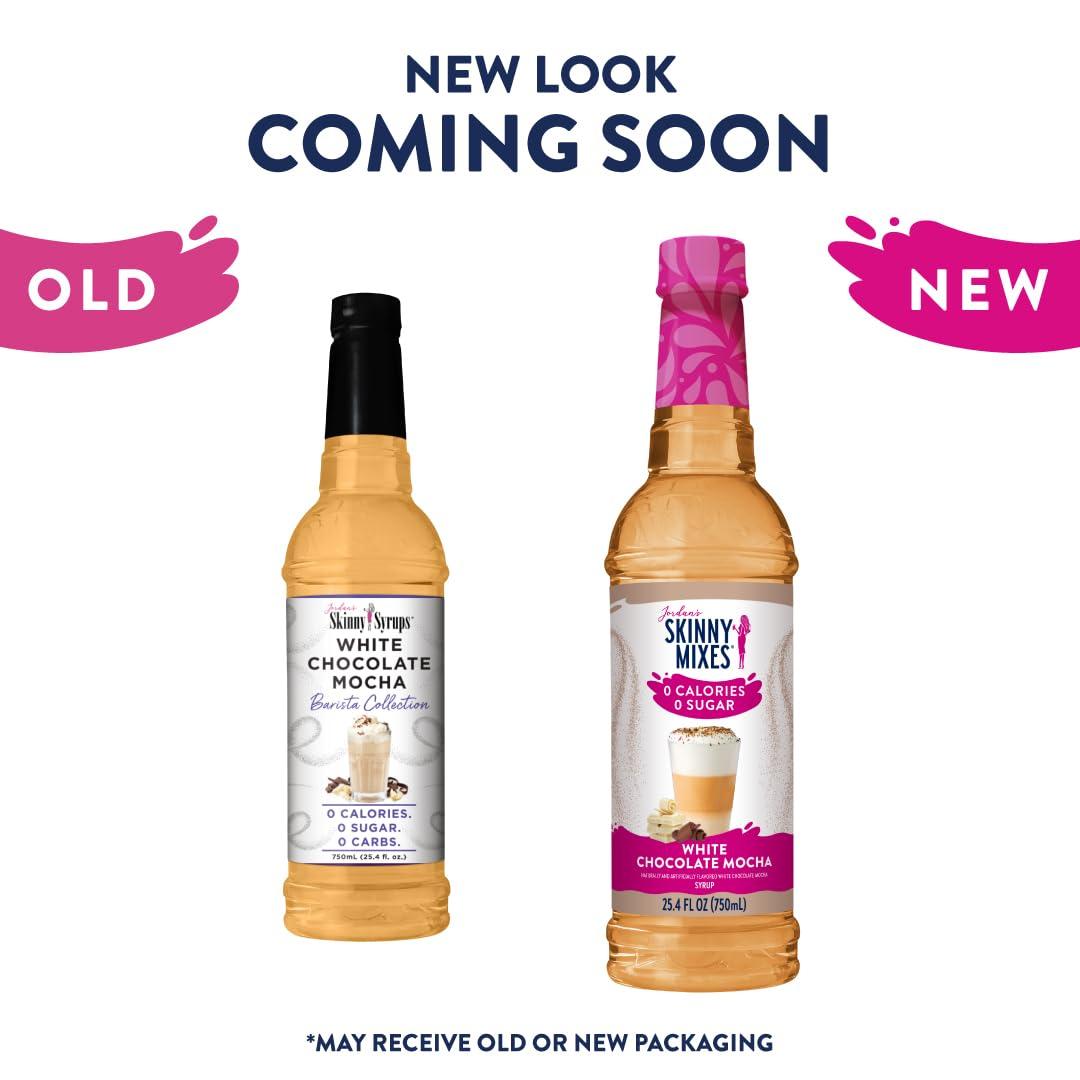 Jordan's Skinny Mixes Jordan\'s Skinny Syrups Sugar Free Coffee Syrup, White Chocolate Mocha Flavor Mix, Zero Calorie Flavoring for Chai Latte, Protein Shake, Cocktail & More, Gluten Free, Keto Friendly, 25.4 Fl Oz, 1 Pack