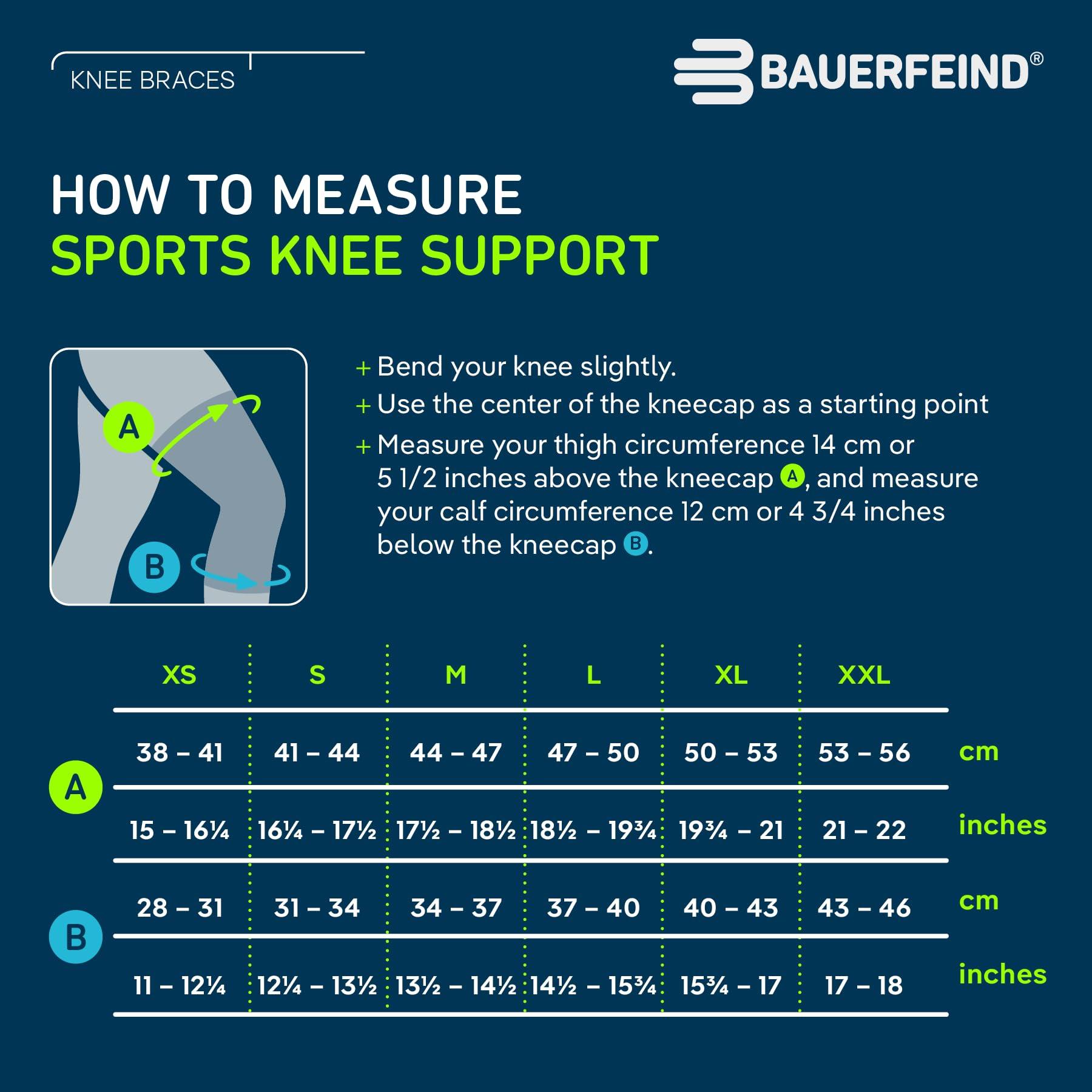 Bauerfeind Bauerfeind Sports Knee Support - Knee Brace for Athletes with Medical Grade Compression - Stabilization and Patellar Knee Pad (Rivera, M)