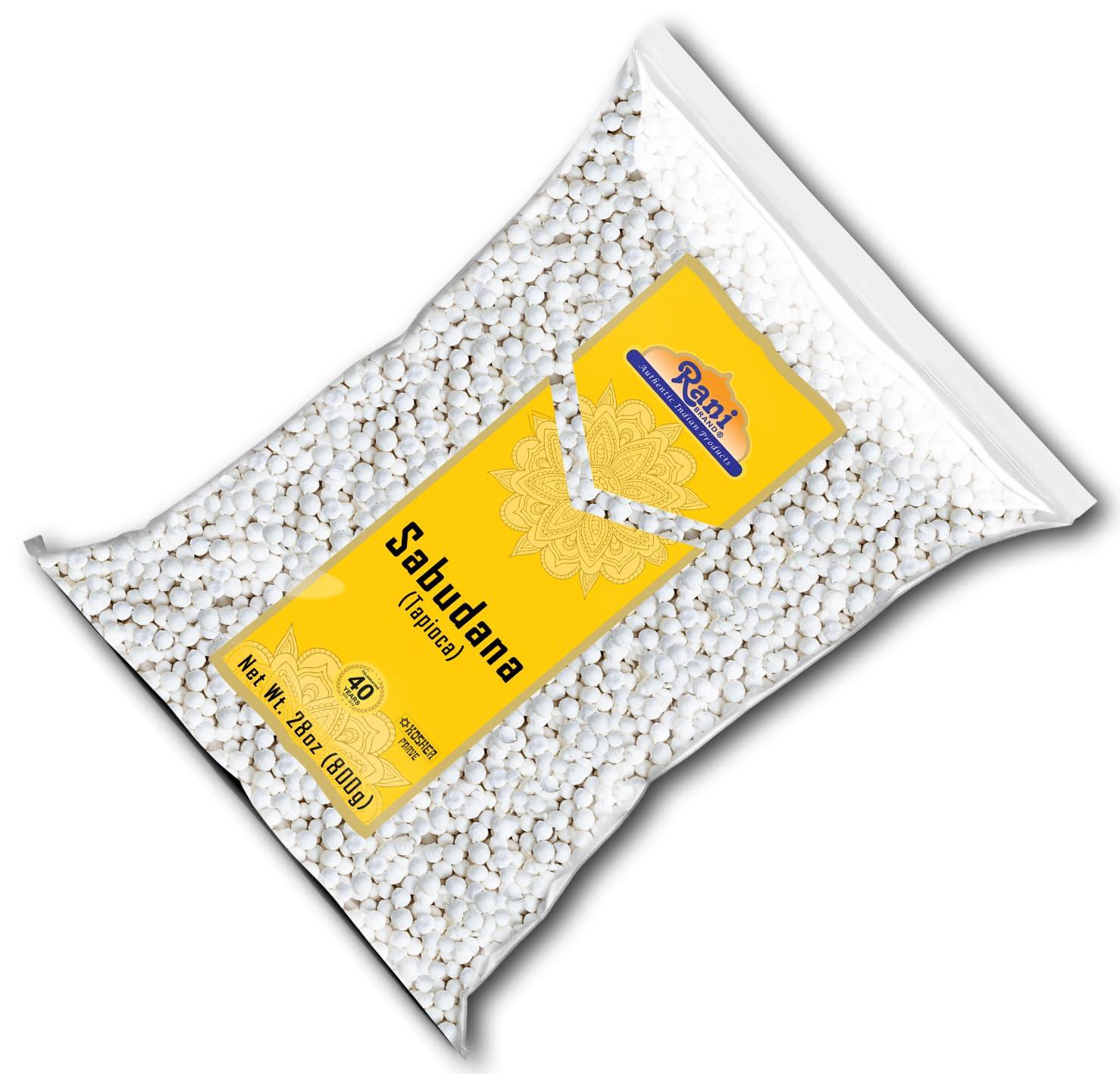 Rani Brand Authentic Indian Products Rani Sabudana (Tapioca / Sago) Pearls 28oz (800g) ~ All Natural | Vegan | No Colors | NON-GMO | Indian Origin