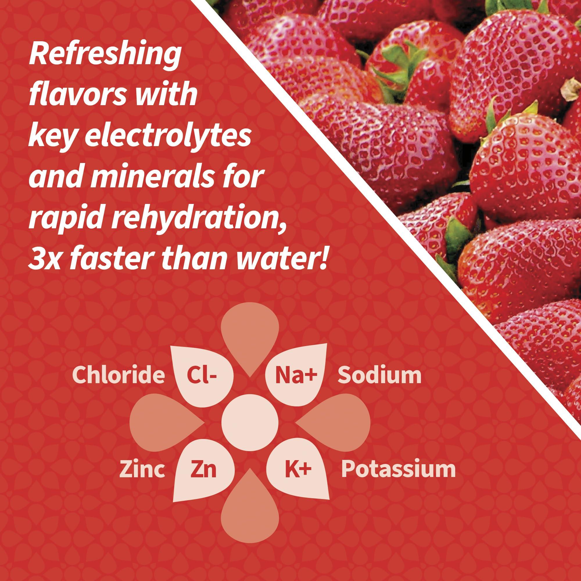 POWERLYTE POWERLYTE Sport Hydration Electrolyte Solution Drink for Rehydration | Strawberry | 16 Fl Oz | 12-Pack