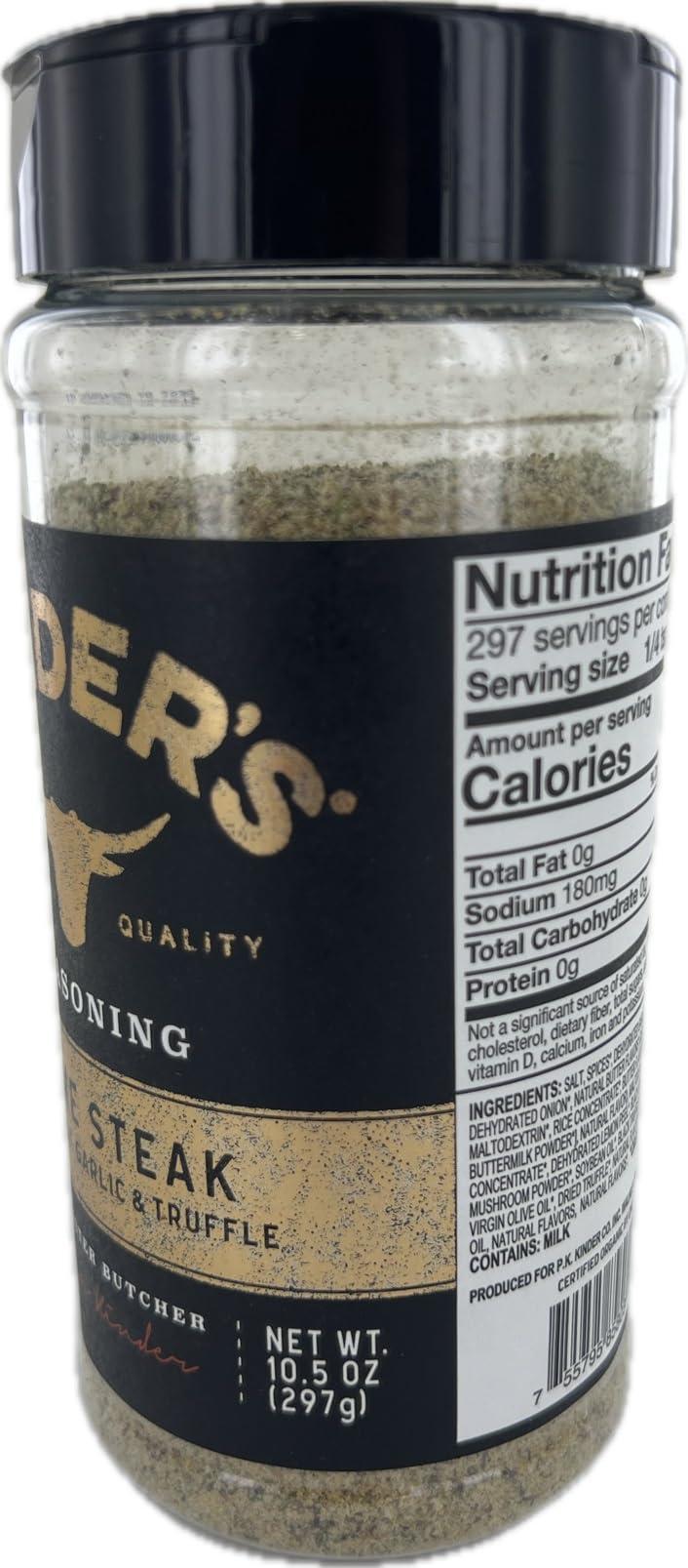 KINDER\'S Kinder\'s Prime Steak with Black Garlic & Truffle Seasoning (10.5 Ounce)