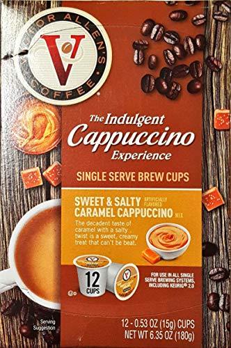 Victor Allen\'s Coffee Victor Allen\'s Indulgent Sweet & Salty Caramel Cappuccino Single Cup (2.0 Compatible) 12 Count (Pack of 1)