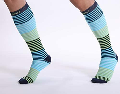 Doc Miller Doc Miller - Compression Socks for Women & Men - 15-20mmHg Knee High, Medical Grade Support, Size 3X-Large - Best for Sport, Travel, Nurse, Pregnancy, Circulation & Varicose Veins - Neon Green, 1 Pair