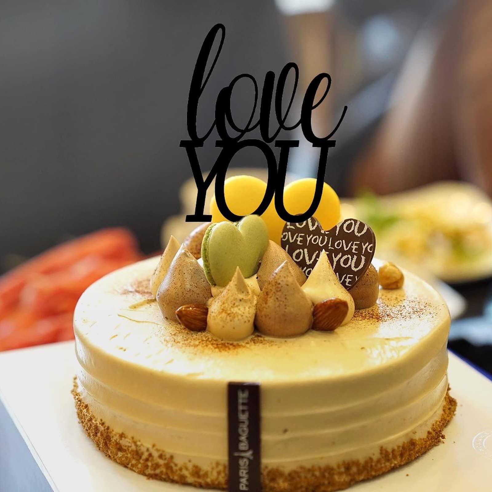 CustonCares Love You Cupcake Topper Mrs & Mrs Gay And Lesbian Birthday Cake Topper for Nuptial Birthday Cake Decorations Customized Custom Cupid's Arrow Heart Acrylic Black