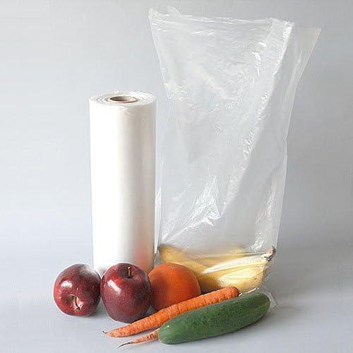 Focus Poly Clear Plastic Roll Bags - 12\"x20\", HDPE Produce Roll, 620ct Bags. Food Storage, Produce Farm Stand, Bread, Pastry, Candy, or Food Prep