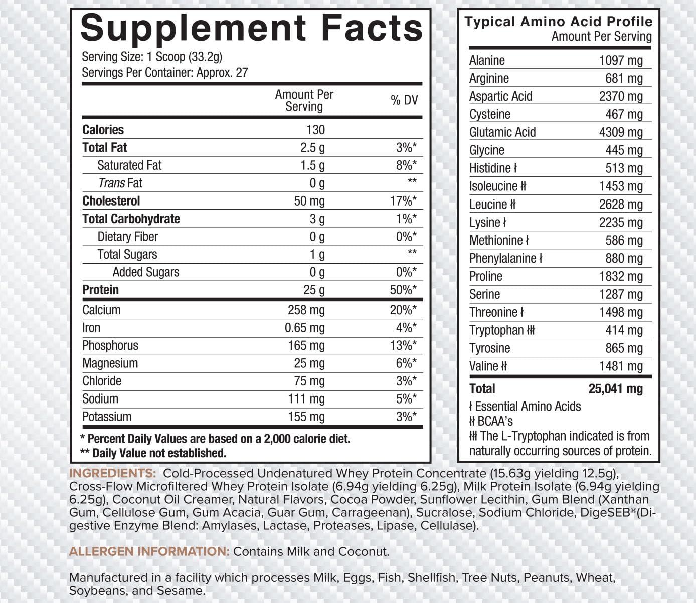 Core Nutritionals Core Nutritionals Pro Sustained Release Protein Blend, Digestive Enzyme Blend, 25G Protein, 2G Carb, 27 Servings (Chocolate Caramel Candy Bar)