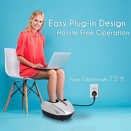 SereneLife SereneLife Vibration Foot Massager | Therapy for Heels, Toes and Ankles | for Pain Relief and Comfort |Heat Function and Different Intensity Levels, with Remote Control