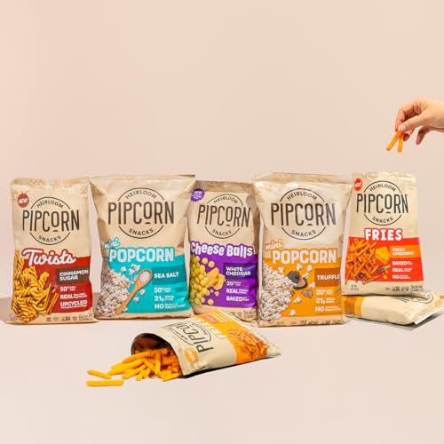 Pipcorn Heirloom Cinnamon Sugar Twists by Pipcorn - 1oz 24pk - Healthy Snacks, Gluten Free Snacks, Snack Packs, Upcycled Heirloom Corn Flour, Individually Wrapped