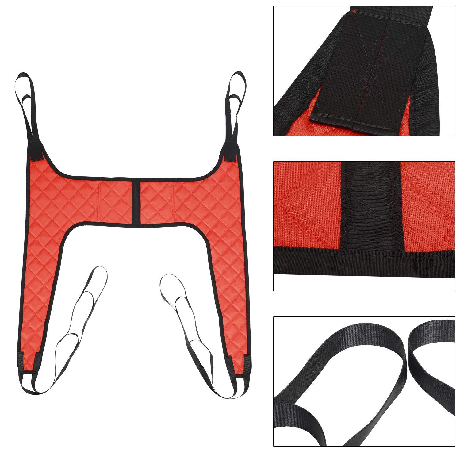 FSUHHIAD Fushida Hoyer Lift Sling,Commode Patient Lift Slings Medical Transfer Sling for Patients Shower Bath,Large Toileting Sling,Lift Sling for Elderly Bariatric,Divided U Slings Fit Invacare/Hoyer Lift,XL