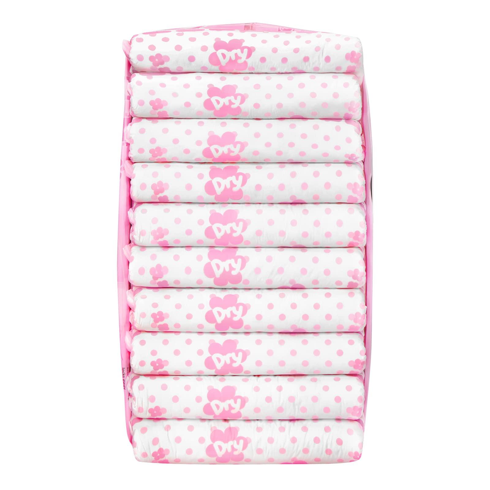 Littleforbig Littleforbig Adult Printed Diaper 40 Pieces (4 Packs) - Baby Usagi (X-Large 48\"-56\")