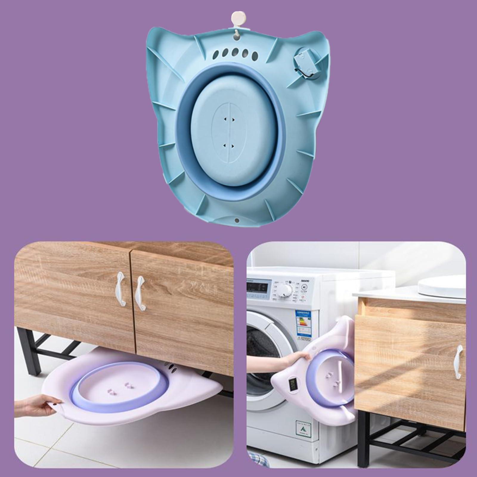 ZJDYDY Electric Sitz Bath for Hemorrhoids Toilet Seat Postpartum Care Sitz Bath Tub for Adults Women Sits Bath Kit for Women Collapsible Flusher Hose Drain Holes,Blue